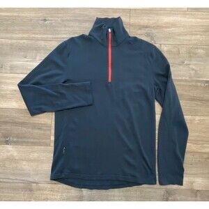 Icebreaker 260 Merino Wool BODYFIT Men's S Dark Blue 1/2 Zip Sweater Jacket